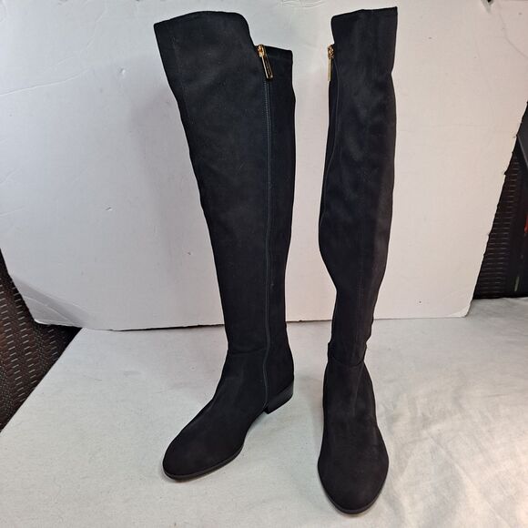 MICHAEL Michael Kors Bromley Stretch Over-the-Knee Boot Womens 5.5M Black Fabric - Picture 1 of 14